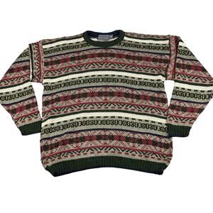 Vintage David Taylor Size XL‎ Mens Fair Isle Crewneck Sweater Dad Grandpa